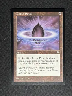 Magic: The Gathering Lotus Petal Tempest Regular Common 1997 April Lee Artifact - Image 1