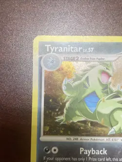 Pokemon TCG Tyranitar Holo Rare Card Mysterious Treasures 17/123 - Image 3