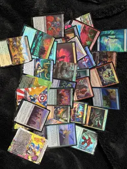 Marvel Super Heroes Magic The Gathering Collector Booster Cards Lot Of 32 Cards - Image 1