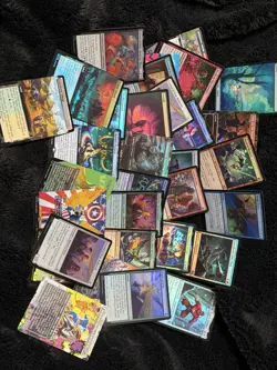 Marvel Super Heroes Magic The Gathering Collector Booster Cards Lot Of 32 Cards - Image 3