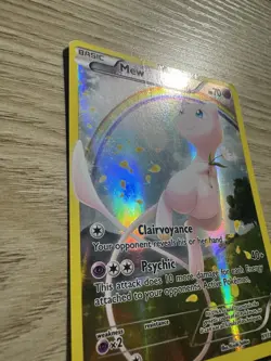 Mew XY110 - XY Black Star Promo Holo Foil Full Art Pokemon Card Heavy Played - Image 2