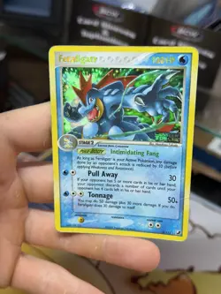 Feraligatr 4/115 EX Unseen Forces 2005 Reverse Holo Rare Pokemon Card - Image 3