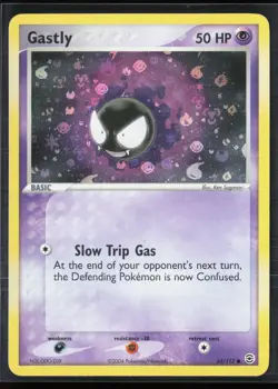 Gastly 63/112 EX FireRed LeafGreen FRLG 2004 Reverse Holo Pokemon Card - Image 1