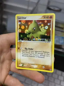 Larvitar 52/106 EX Emerald 2005 Reverse Holo Pokemon Card - Image 4