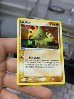 Larvitar 52/106 EX Emerald 2005 Reverse Holo Pokemon Card - Image 5