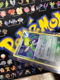2004 Pokemon DARK CELEBI Ex Hidden Legends HOLO RARE SWIRL Card 4/101 - LP - Image 4