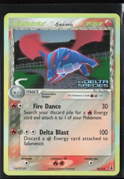 Salamence 14/113 EX Delta Species 2005 Reverse Holo Rare Pokemon Card - Image 1