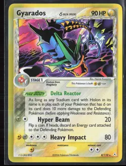 #2 Gyarados 8/110 Delta Species EX Holon Phantoms 2006 Holo Rare Pokemon Card - Image 1