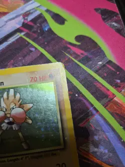 Hitmonchan 7/102 Holo Rare – Base Set Pokemon Card - Image 3