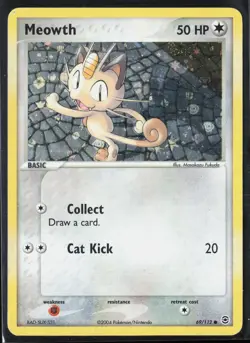 Meowth 69/112 EX FireRed LeafGreen FRLG 2004 Reverse Holo Pokemon Card - Image 1