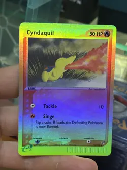 Cyndaquil 59/100 EX Sandstorm 2003 Reverse Holo E-Reader Vintage Pokemon Card - Image 3