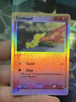 Cyndaquil 59/100 EX Sandstorm 2003 Reverse Holo E-Reader Vintage Pokemon Card - Image 4