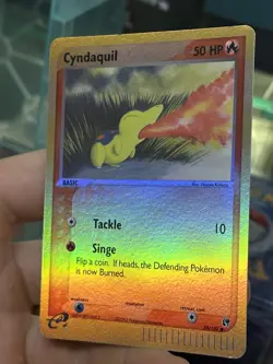 Cyndaquil 59/100 EX Sandstorm 2003 Reverse Holo E-Reader Vintage Pokemon Card - Image 5