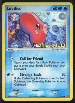 Luvdisc 53/106 EX Emerald 2005 Reverse Holo Pokemon Card - Image 1