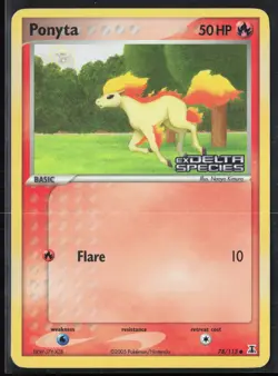 Ponyta 78/113 EX Delta Species 2005 Reverse Holo Pokemon Card - Image 1