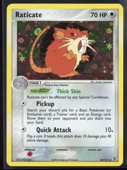 Raticate 48/112 EX FireRed LeafGreen FRLG 2004 Reverse Holo Pokemon Card - Image 1