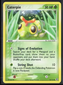 Caterpie 56/112 EX FireRed LeafGreen 2004 Reverse Holo Pokemon Card - Image 1