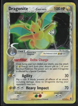 Dragonite 3/113 EX Delta Species 2005 Holo Rare Pokemon Card - Image 1