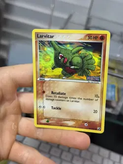 Larvitar 61/115 EX Unseen Forces 2005 Reverse Holo Pokemon Card - Image 3