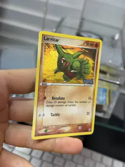 Larvitar 61/115 EX Unseen Forces 2005 Reverse Holo Pokemon Card - Image 4