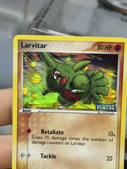 Larvitar 61/115 EX Unseen Forces 2005 Reverse Holo Pokemon Card - Image 5