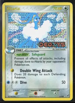 Altaria 1/107 EX Deoxys 2005 Reverse Holo Rare Pokemon Card - Image 1