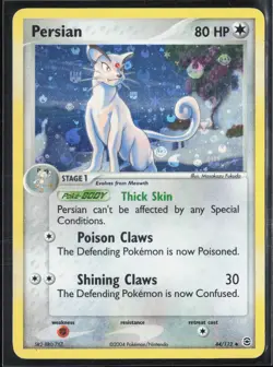 Persian 44/112 EX FireRed LeafGreen FRLG 2004 Reverse Holo Pokemon Card - Image 1
