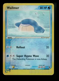 Wailmer 83/100 EX Sandstorm 2003 Reverse Holo e-Series Pokemon Card TCG - Image 1