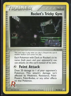 Rocket's Tricky Gym 90/109 EX Team Rocket Returns 2004 Reverse Holo Pokemon Card - Image 1