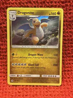 Dragonite Holo 96/149 HOLO Rare Pokemon Sun and Moon Base TCG Card NM - Image 1