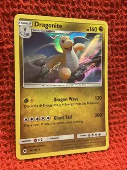 Dragonite Holo 96/149 HOLO Rare Pokemon Sun and Moon Base TCG Card NM - Image 2