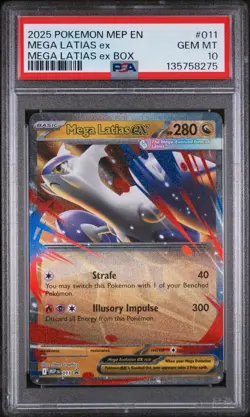Mega Latias ex 011 Pokemon Mega Evolution Black Star Promo PSA 10 GEM MINT Card - Image 1