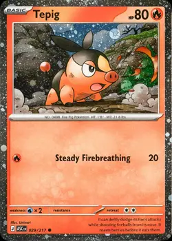 Tepig - (Cosmos Holo) Holo Common Miscellaneous Cards & Products 029/217 NM - Image 1
