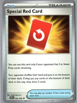 Special Red Card 082/086 Uncommon Chaos Rising Pokemon Near Mint - Image 1