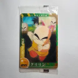 S0291 Krillin 044 Japanese Dragon Ball Morinaga Wafer Card Sealed - Image 1