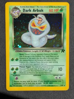Dark Arbok 2/82 Holo with Incorrect Year Vintage Pokemon Card - Image 1