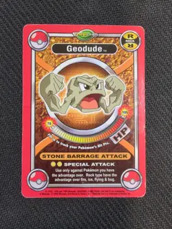 2000 Pokemon Vintage Geodude Thinkchip Battle Stadium Card - Image 1