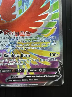 Pokemon Ho-Oh V 187/195 Full Art Silver Tempest (NM) - Image 5