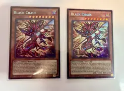Yugioh Black Chaos COR1-EN001 (Secret Rare) 2x Bundle - 1st Edition NM - Image 1