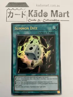 Summon Dice BLRR-EN002 Ultra Rare 1st Edition YuGiOh TCG Card - Image 1