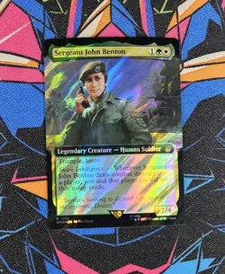 Sergeant John Benton NM Extended Art Surge Foil MTG Doctor Who Unplayed Magic - Image 1