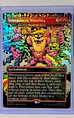 2026 MTG Magic the Gathering SLD Secret Lair Foil #7073 Intergalactic Wrestling - Image 1