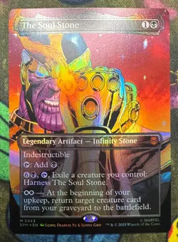 The Soul Stone Foil Borderless Marvel's Spider-Man NM MTG 0243 - Image 1