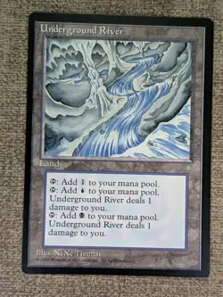Wizards of the Coast MTG Ice Age Underground River Land Rare #357 English 1995 - Image 1