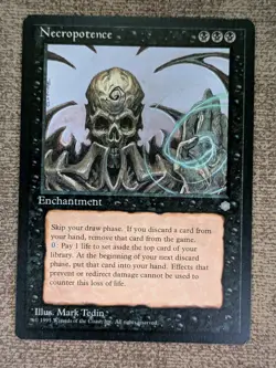 Wizards of the Coast MTG Ice Age Necropotence Enchantment Rare #42 English 1995 - Image 1