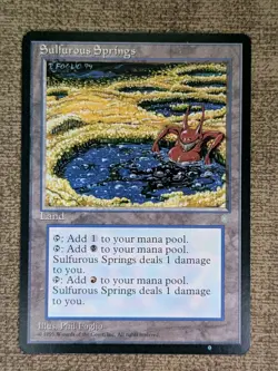 Wizards of the Coast MTG Ice Age Sulfurous Springs Land Rare #352 Eng 1995 - Image 1