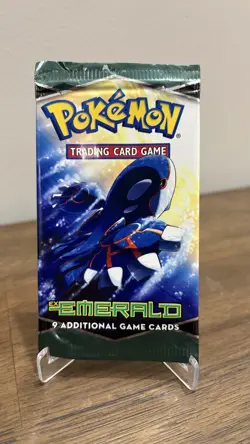 Pokemon EX Emerald Booster Pack EMPTY Opened - Kyogre Artwork - Image 1
