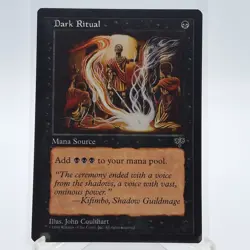 DARK RITUAL 1996 "MIRAGE" magic: the Gathering VINTAGE UNPLAYED MINT - Image 1