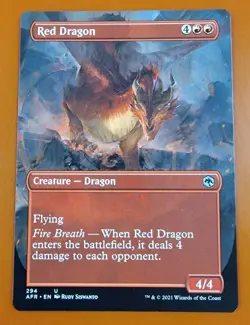 1x Red Dragon | Borderless | Forgotten Realms | MTG Magic Cards - Image 1