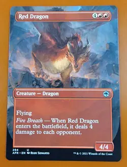 1x Red Dragon | Borderless | Forgotten Realms | MTG Magic Cards - Image 3